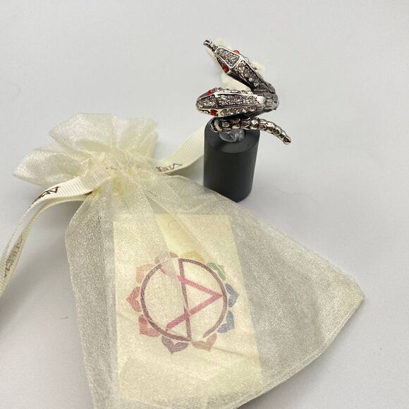 Amrita Singh Crystal Two-Head Snake Ring - Picture 2 of 8